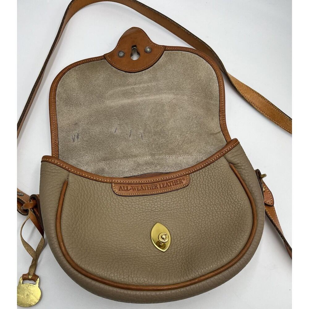 Dooney & Bourke Authenticated Vintage‎ ALW Taupe Saddle Bag Cavalry Troop USA - Picture 8 of 15